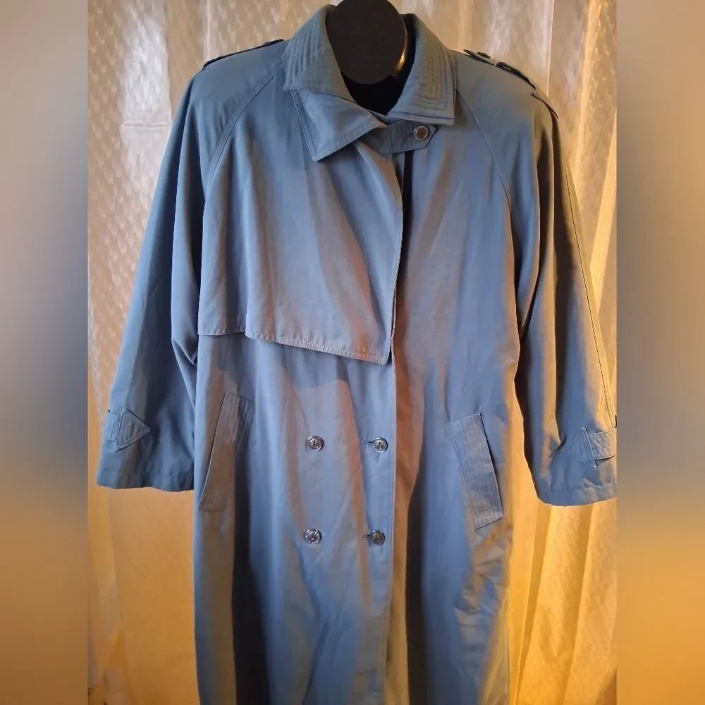 Fleet Street Green Double-Breasted Trench Coat Womens 8